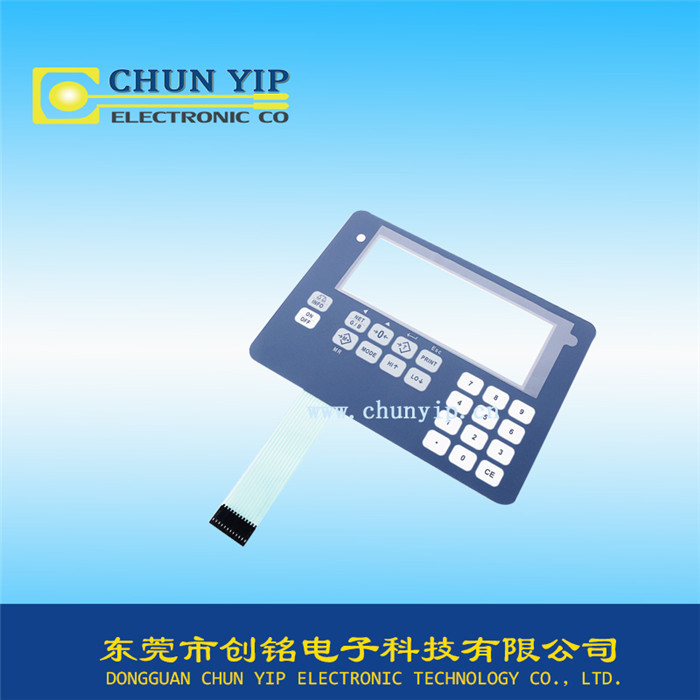 平面按鍵帶窗口薄膜開關